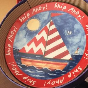 Shore set of 4 - 8” porcelain plates